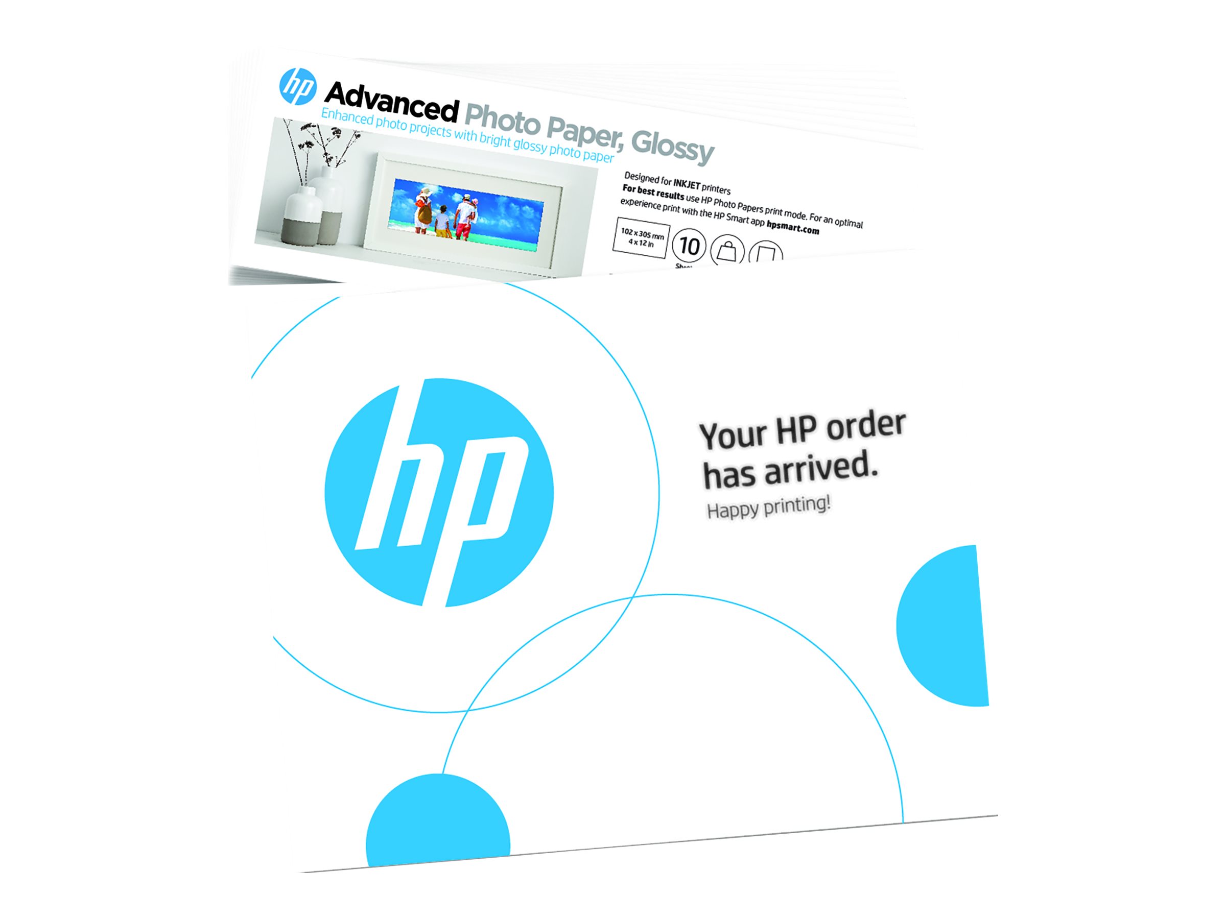 HP Advanced Photo Paper Gloss 4x12 in 10 x 30.5 cm - 10 sheets HP Advanced Photo Paper Gloss 4x12 in 10 x 30.5 cm - 10 sheets