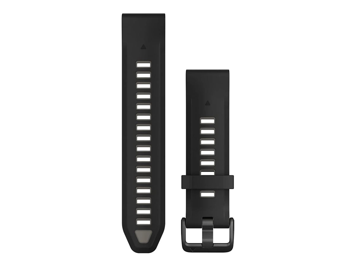 Ersatzarmband QuickFit 20mm Silikon Schwarz/Kieselgrau Ersatzarmband QuickFit 20mm Silikon Schwarz/Kieselgrau