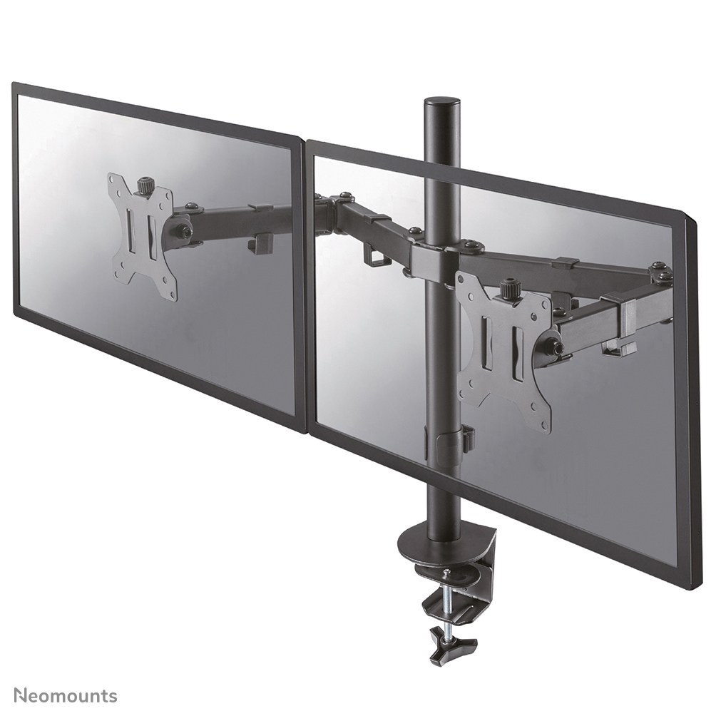 Neomounts MonitorHalterung FPMAD550DBLACK schwarz für 2 Monitore, Tischklemme, Tischbohrung