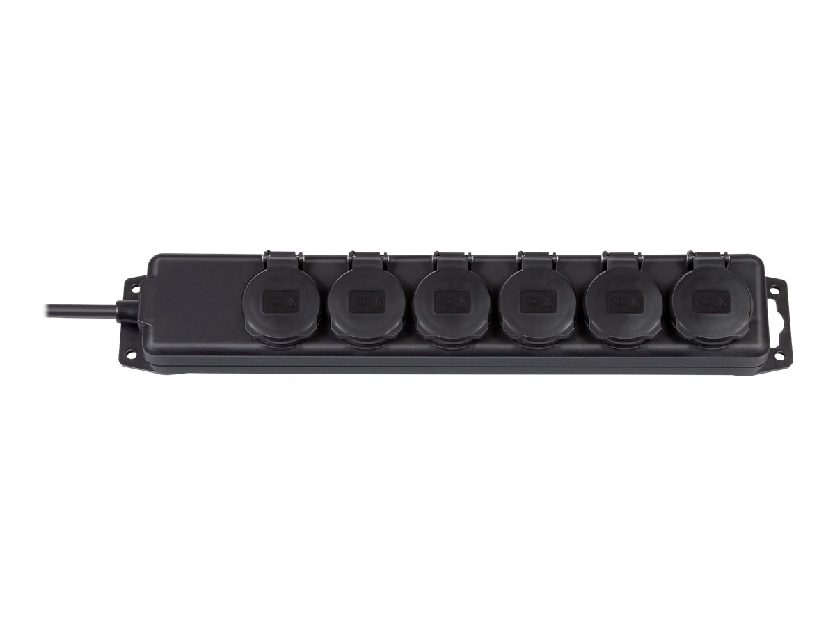 Brennenstuhl Steckdosenverteiler IP44 6fach schwarz 2m H07RN-F 3G1,5 Brennenstuhl Steckdosenverteiler IP44 6fach schwarz 2m H07RN-F 3G1,5