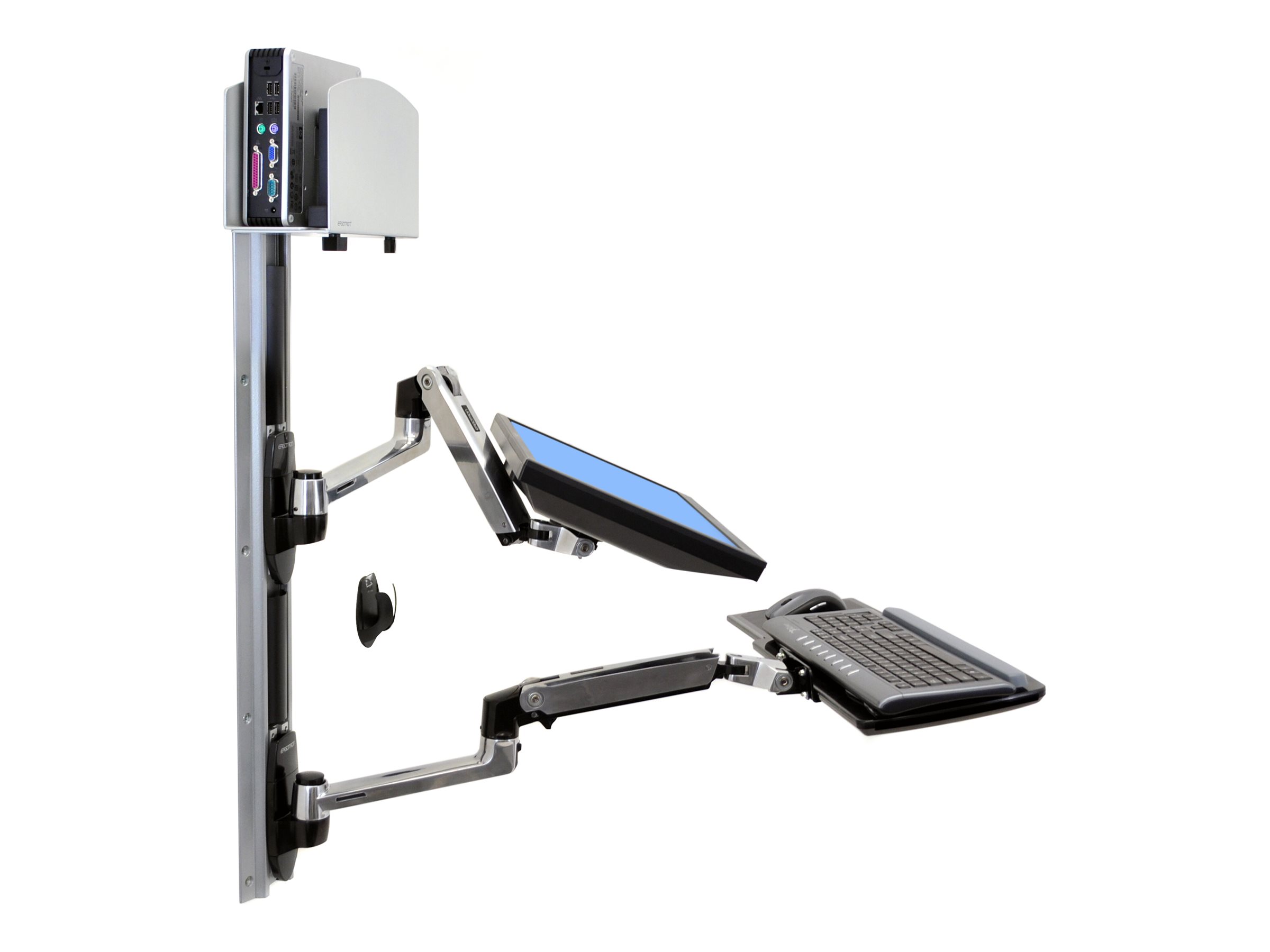 ERGOTRON LX Kombisystem zur Wandmontage fuer LCD Tastatur und CPU LCD bis 81,3cm 32Zoll 2,3-11,3kg. VESA 75x75 100x100mm
