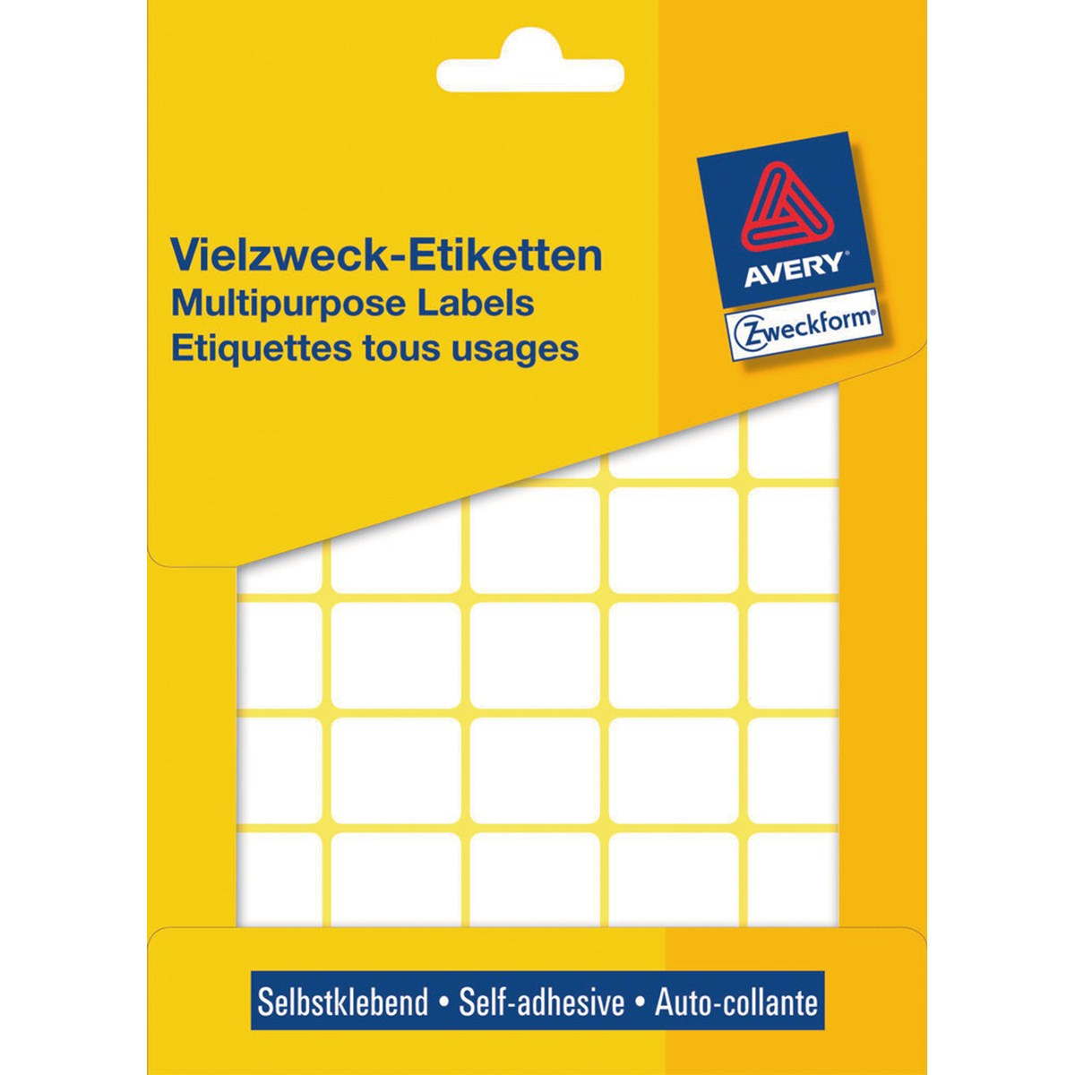 1.200 AVERY Zweckform Etiketten 3318 weiÃ 22,0 x 18,0 mm