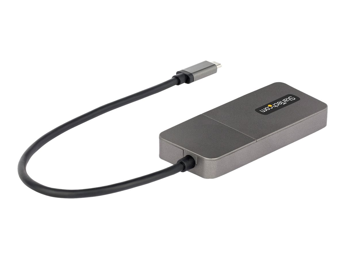 StarTech.com 3-Port USB-C MST Hub, USB Type-C to 3x HDMI Multi-Monitor Adapter for Laptop, Triple HDMI up to 4K 60Hz w/ DP 1.4 Alt Mode and DSC, HDR, 1ft (30cm) Cable, USB Bus-Powered - Multi-Stream Transport Hub (MST14CD123HD) - Video-/Audio-Splitter - 3