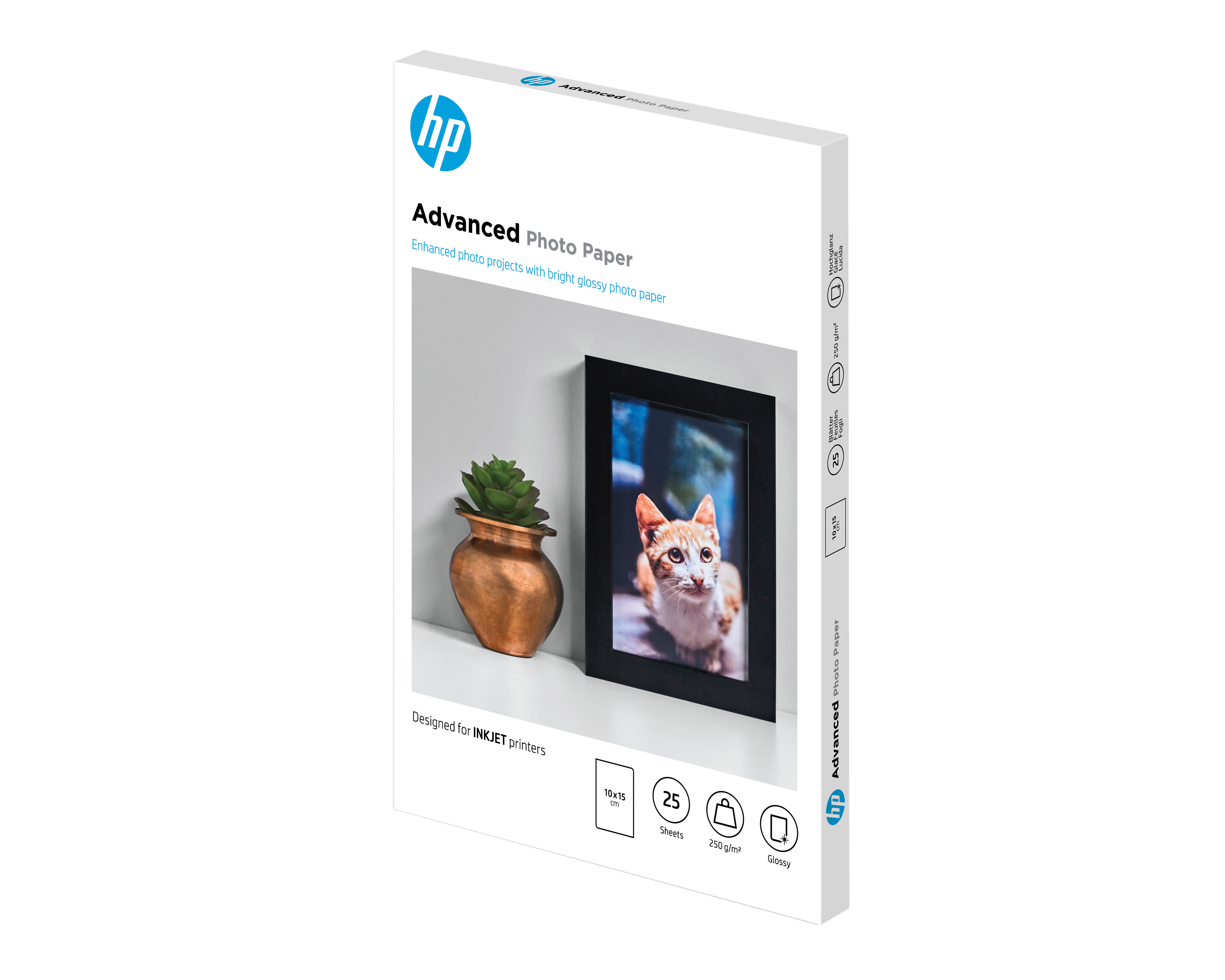 HP original Q8691A Advanced glossy photo paper Ink cartridge 250gm2 100x150mm 25 sheets 1pack borderless