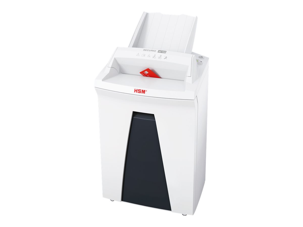 HSM SECURIO AF150 Aktenvernichter mit Partikelschnitt P-4, 4,5 x 30 mm, bis 150 Blatt, weiss