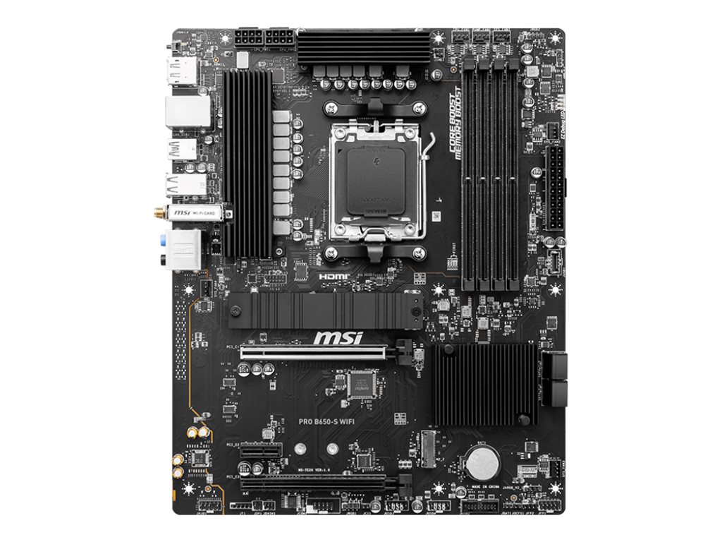 MSI PRO B650-S WIFI AM5 ATX MB 4xDDR5 4xSATA 2xM.2 MSI PRO B650-S WIFI AM5 ATX MB 4xDDR5 4xSATA 2xM.2
