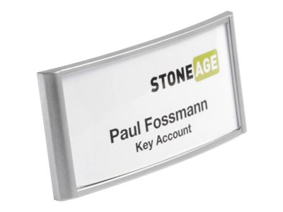 10 DURABLE Badge Classic Namensschilder mit Magnet 6,5 x 3,0 cm