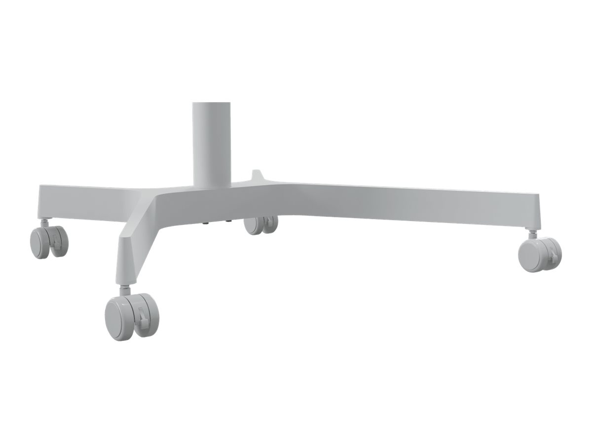 LEITZ Ergo hoehenverstellbarer Schreibtisch weiss rechteckig, 4-Fuss-Gestell weiss 80,0 x 60,0 cm