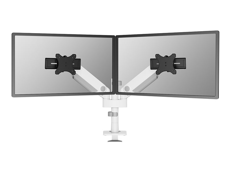 NEOMOUNTS Next One SL Desk Mount double display sliding VESA topfix clamp/grommet white NEOMOUNTS Next One SL Desk Mount double display sliding VESA topfix clamp/grommet white