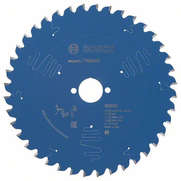 BOSCH EXPERT for Wood Kreissägeblatt 216,0 mm, 40 Zähne, 1 St