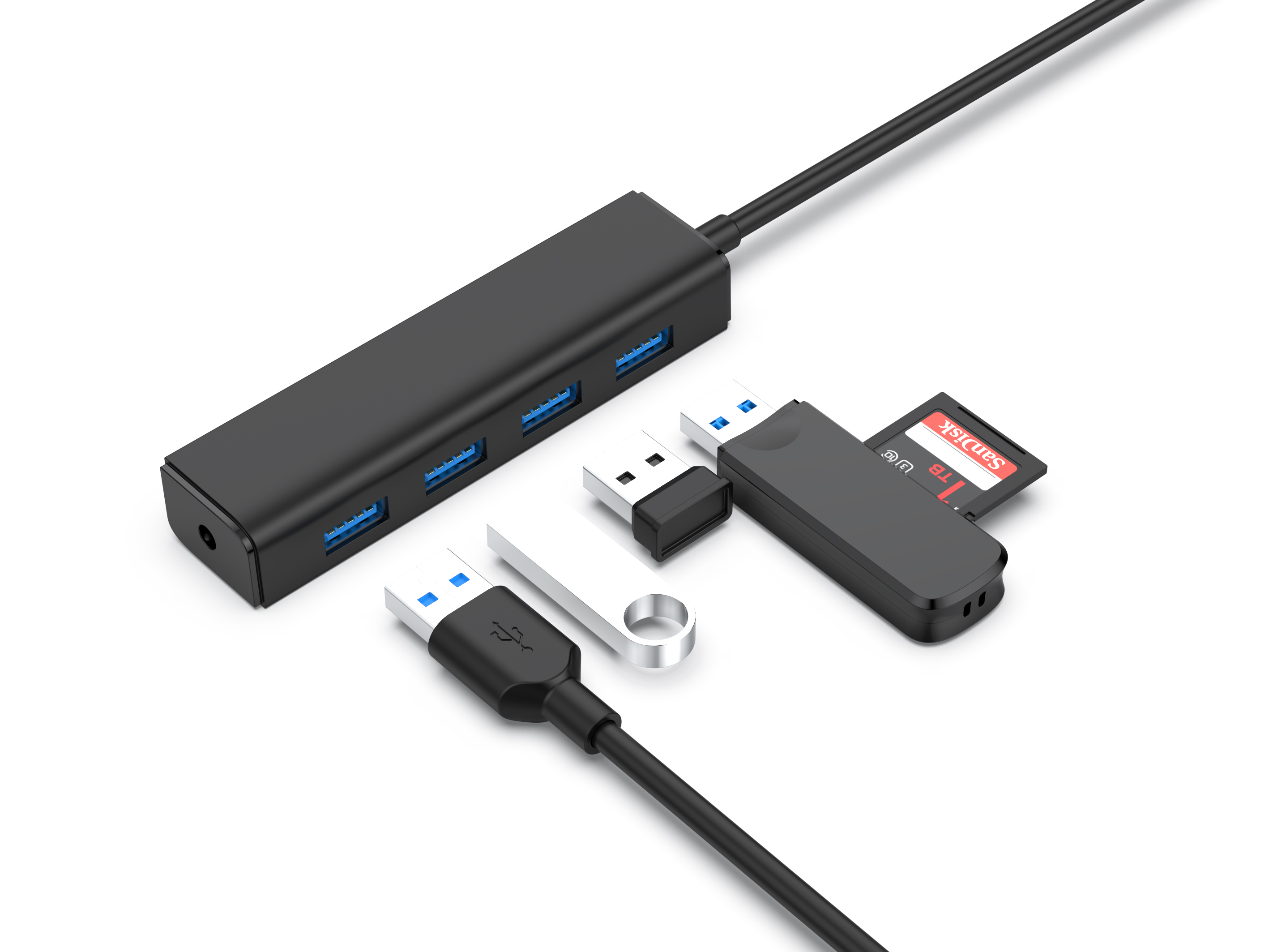 CONCEPTRONIC 4Port Hub USBC32Gen14xA30 oNetz sw