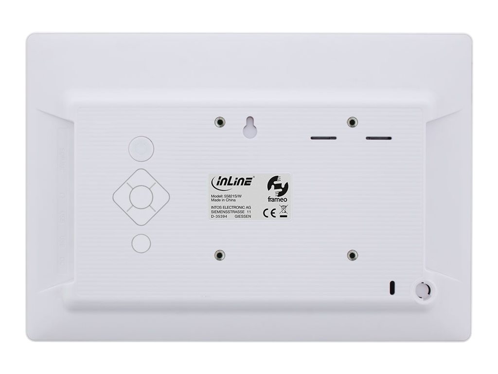 InLine®, digitaler WIFI-Bilderrahmen WiFRAME, 10,1", 1280x800 16:9 LCD IPS Touchscreen, Frameo APP, weiß