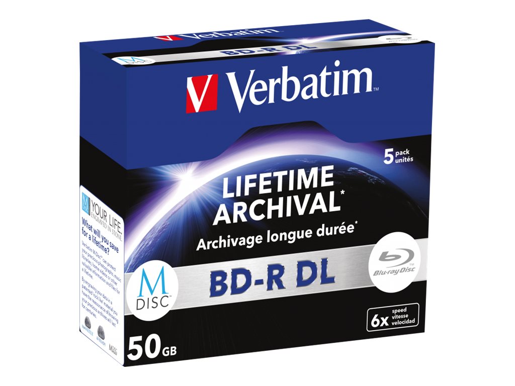 5 verbatim Blu-ray BD-R 50 GB bedruckbar