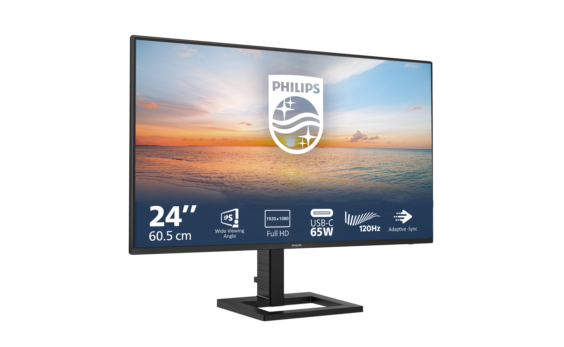 60,5cm24 1920x1080 Philips 24E1N1300AE 169 FHD IPS 1ms 100Hz HDMI USBC Speaker Black