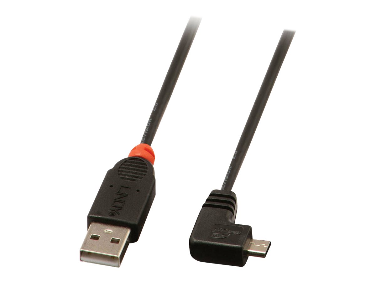 LINDY USB 2.0 Typ A/Micro-B 90 0,5m Mini-B Stecker rechts gewinkel LINDY USB 2.0 Typ A/Micro-B 90 0,5m Mini-B Stecker rechts gewinkel