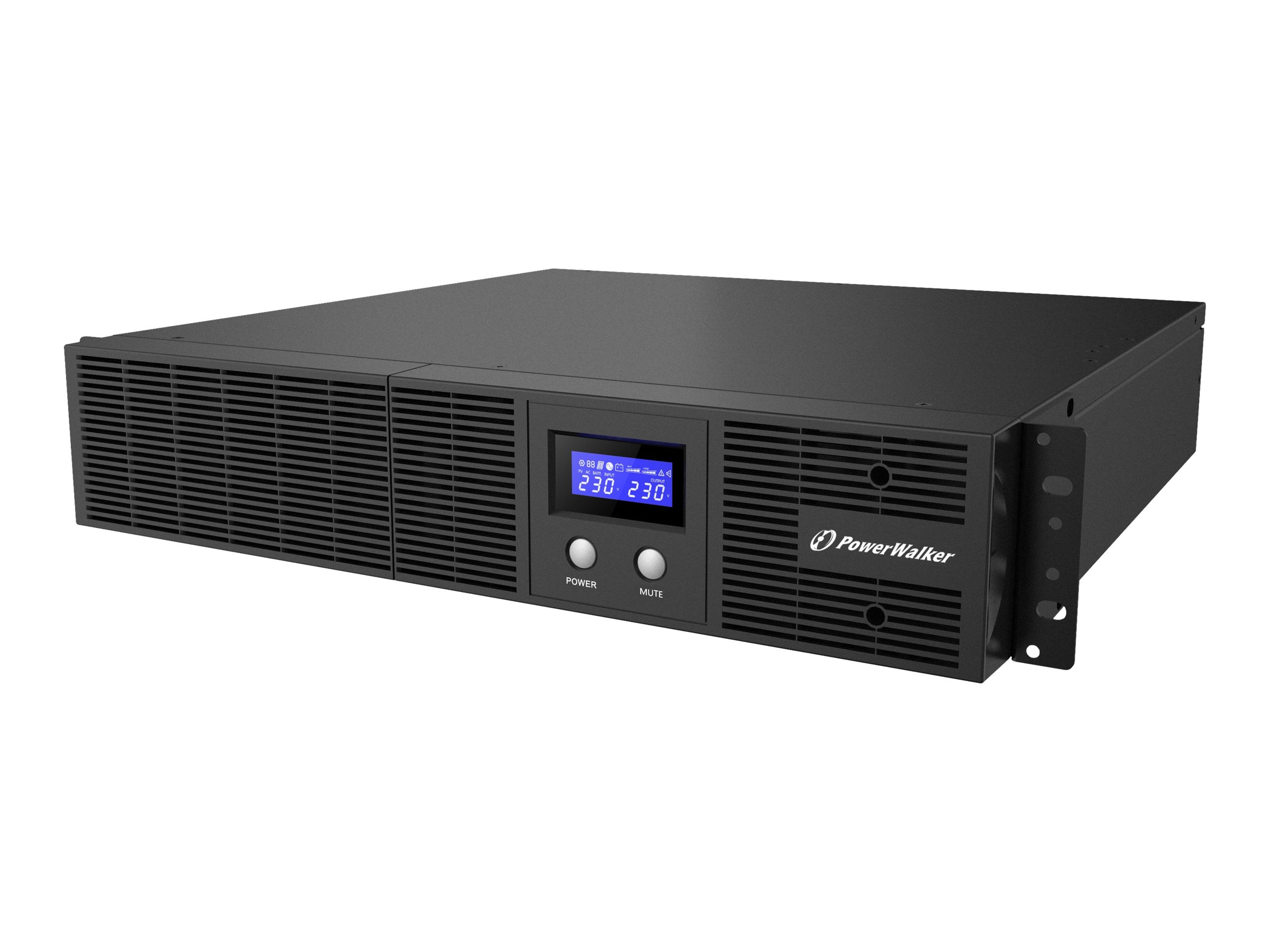 POWERWALKER VI 2200 RLE 2200VA / 1320W Line-Interactive USV 2HE Rack AVR LCD Reine Sinuswelle SNMP Slot