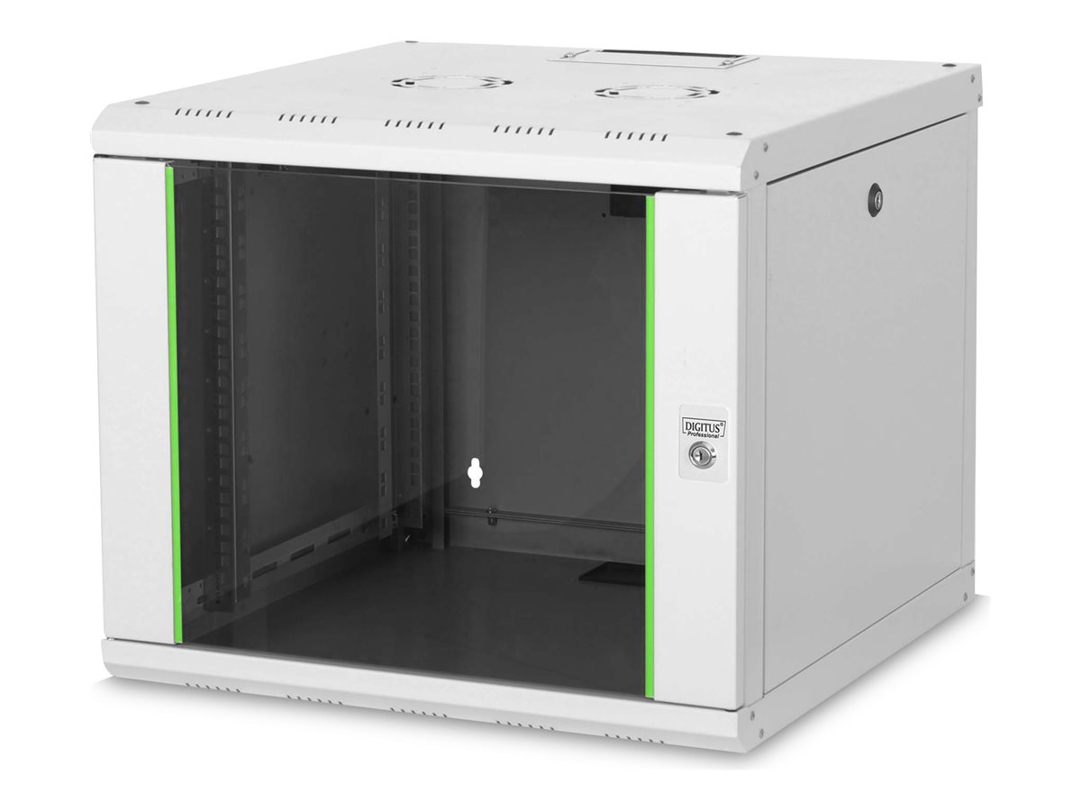 DIGITUS 48,3cm 19Zoll Wandschrank 9HE SoHoline RAL7035 grau ohne Fachboden H509mmxB600mmXT600mm