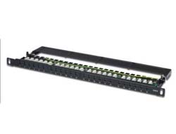 DIGITUS Patchpanel 0,5HE 24Port Cat6 ungeschirmt schwarz