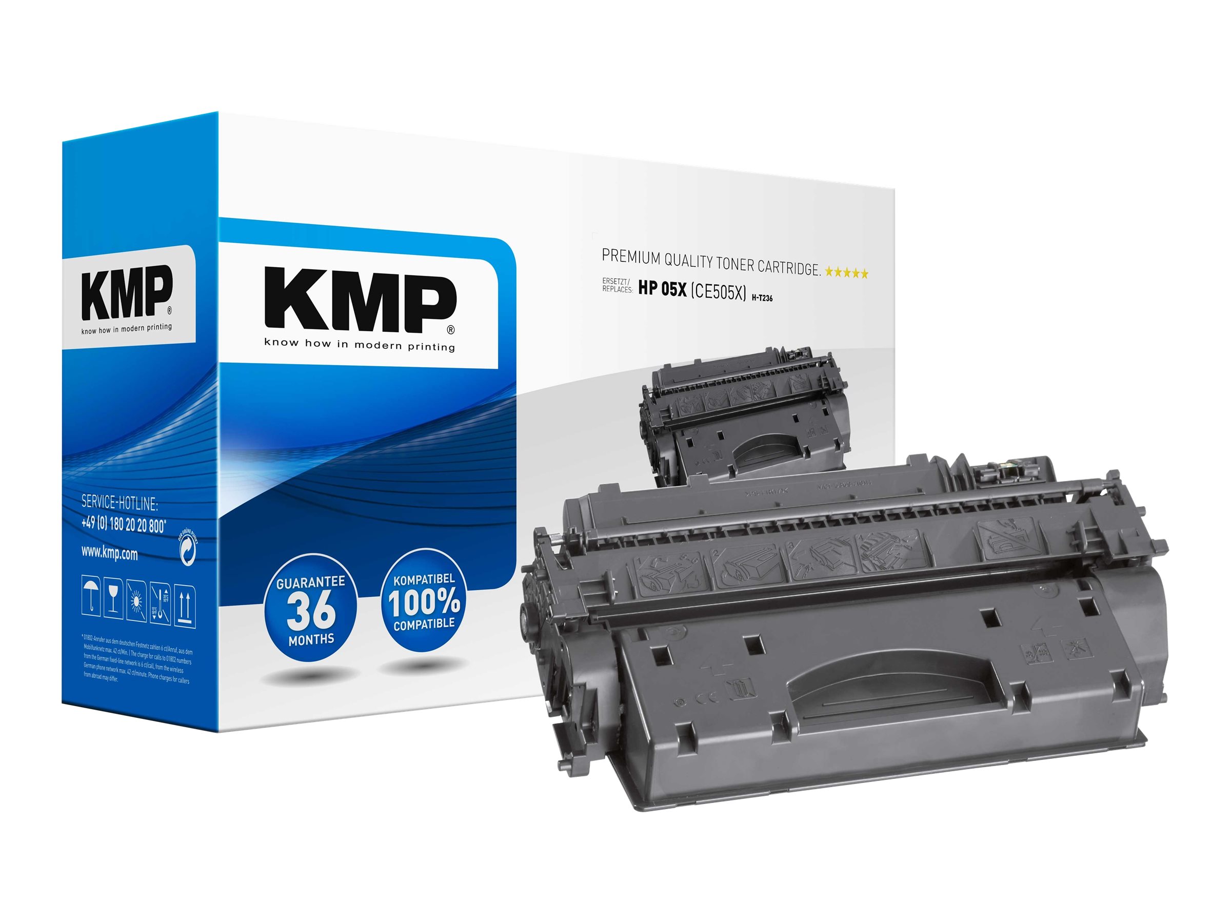 KMP H-T236 schwarz Toner kompatibel zu HP 05X (CE505X) KMP H-T236 schwarz Toner kompatibel zu HP 05X (CE505X)