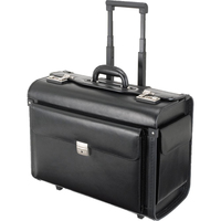 Alassio Pilotenkoffer SILVANA Leder schwarz 49,0 x 25,0 x 40,0 cm