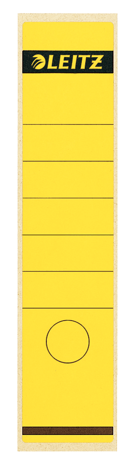 LEITZ Ordneretiketten 1640 gelb fuer 8,0 cm Rueckenbreite, 100 St