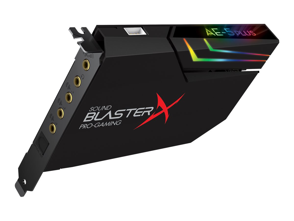 Creative Sound BlasterX AE-5 Plus Hi-Res Gaming Soundkarte / DAC - RGB, PCIe