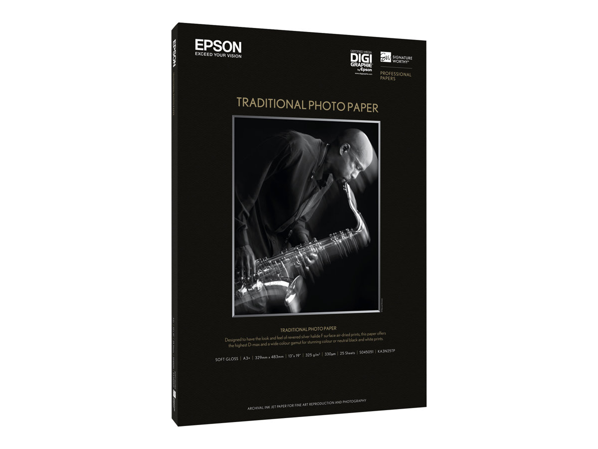 Epson Traditional Photo Paper seidenmatt, A 3 25 Blatt, 330 g