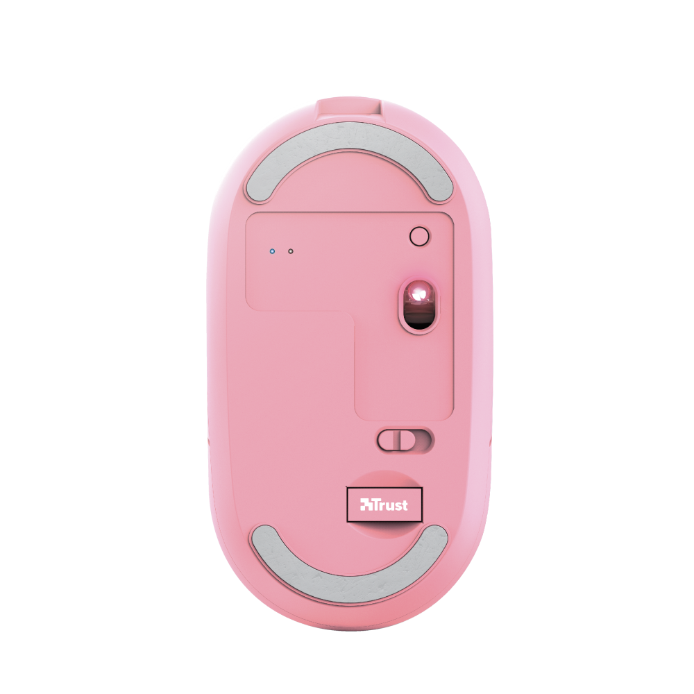 24125 TRUST Puck Funkmaus aufladbar rosa