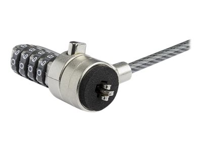 STARTECH.COM Laptop Cable Lock Expansion Loop - 6inch / 2.5cm Branch Cable with?K-Slot Combination Lock - Computer Security Cable