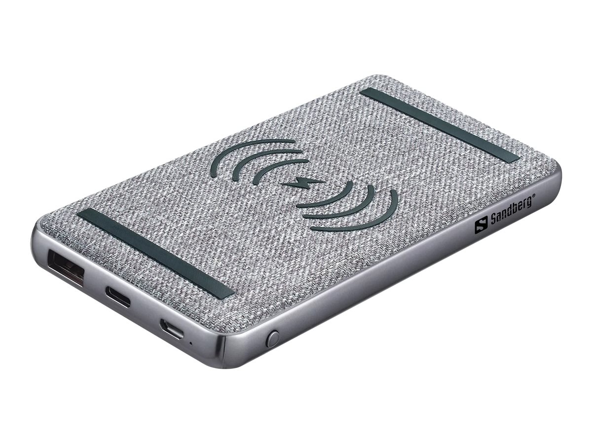 SANDBERG Powerbank 10000 PD20W QC3.0 Qi Wireless USB-A USB-C SANDBERG Powerbank 10000 PD20W QC3.0 Qi Wireless USB-A USB-C