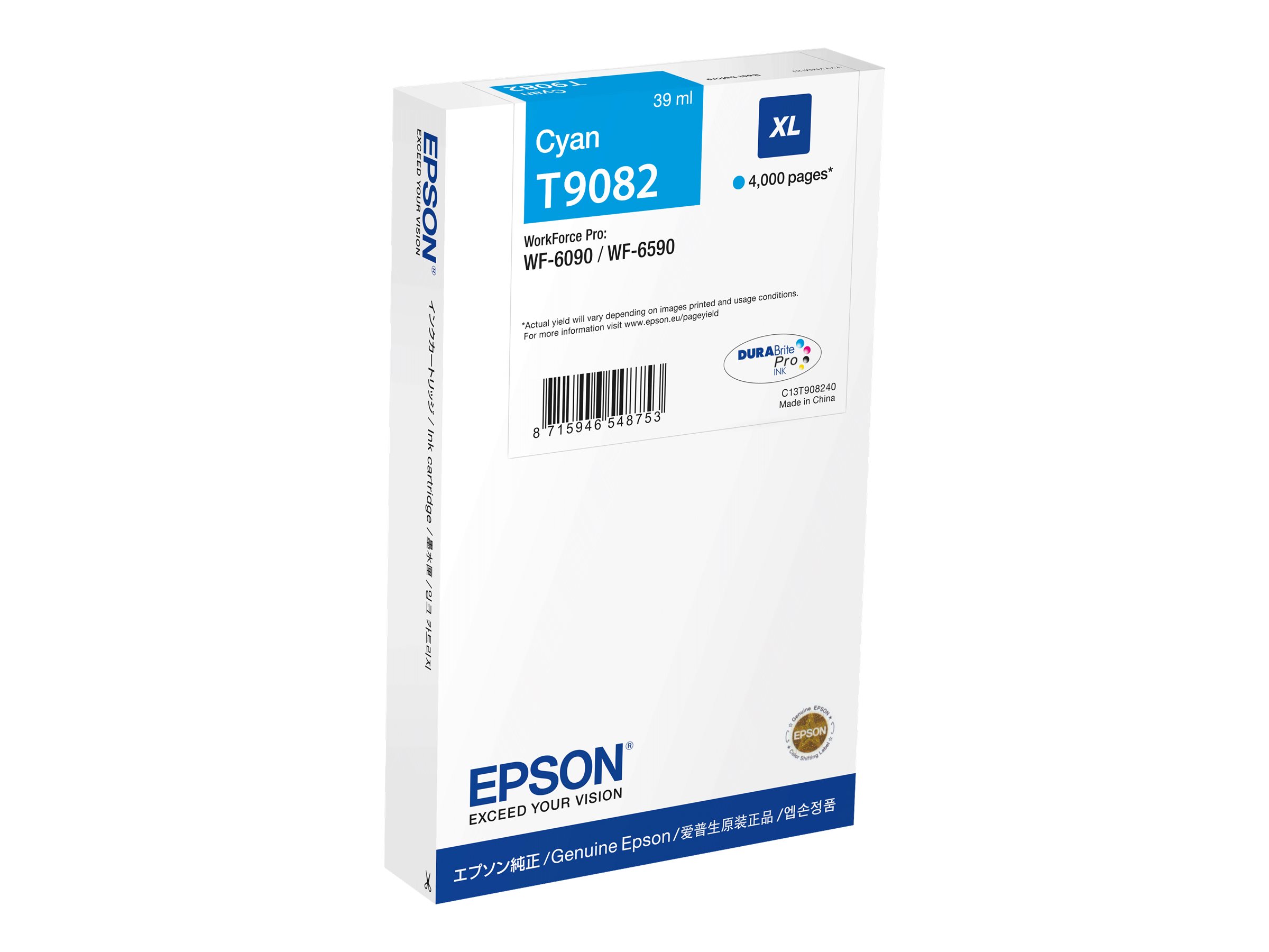 C13T90824N EPSON WF Tinte cyan XL 4000 C13T90824N EPSON WF Tinte cyan XL 4000