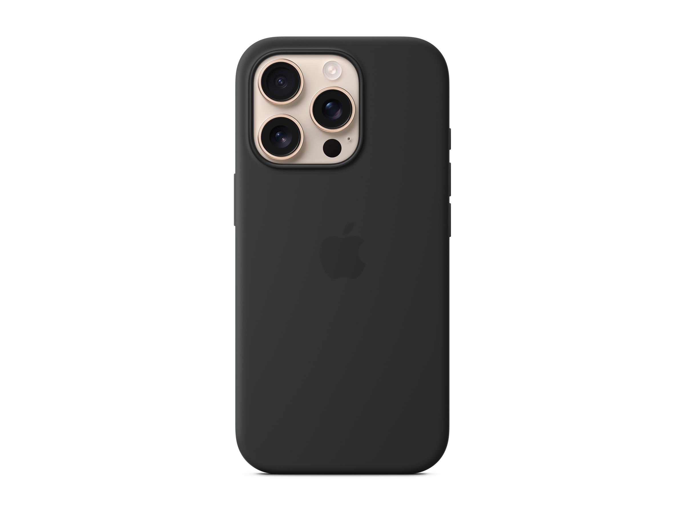 Apple Silikon Case iPhone 16 Pro mit MagSafe (schwarz)