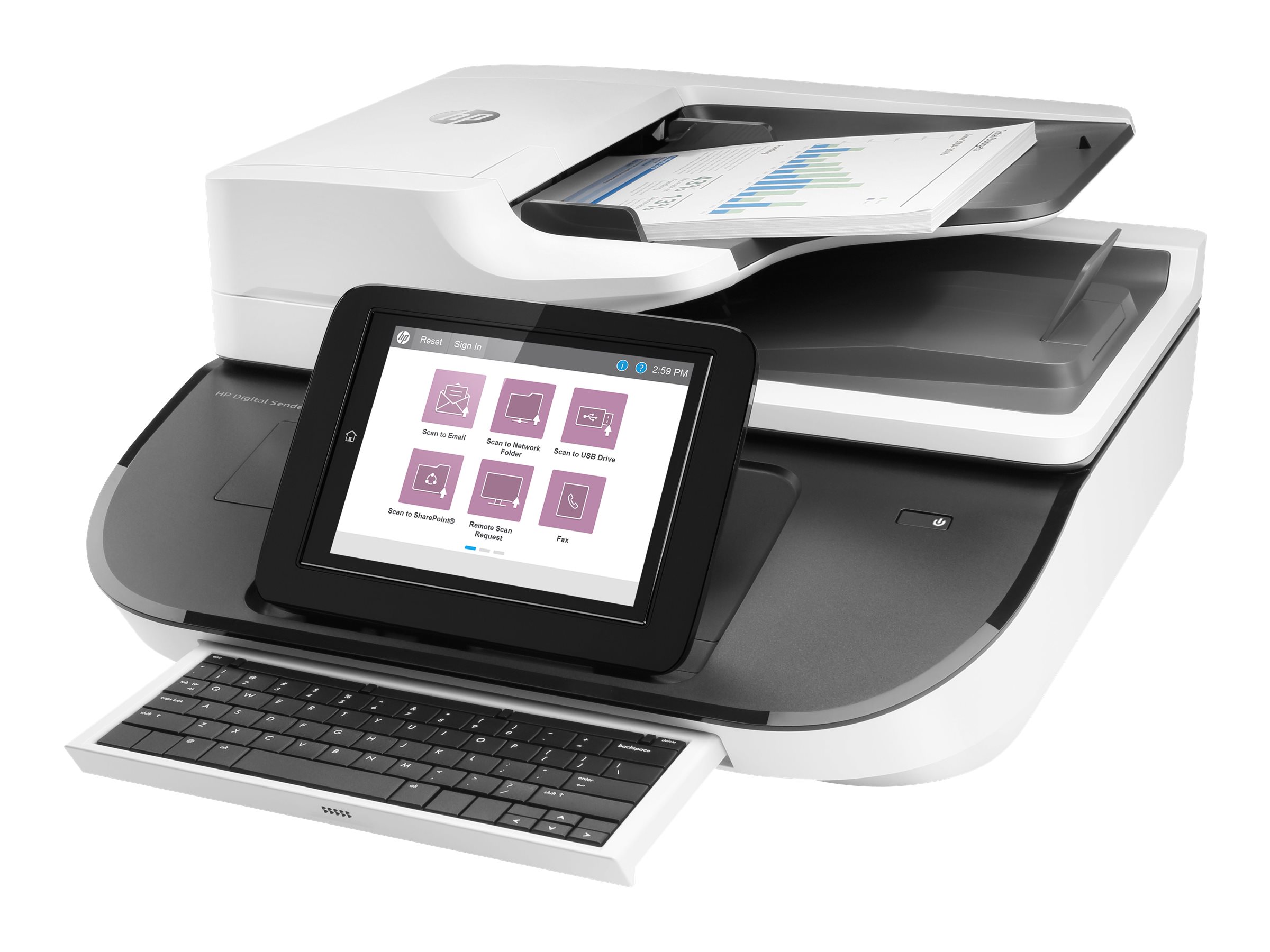 HP Digital Sender Flow 8500fn2 Document scanner CIS Duplex 216x864mm 600dpix600dpi 92ppm ADF 150sheets 10000scans USB LAN HP Digital Sender Flow 8500fn2 Document scanner CIS Duplex 216x864mm 600dpix600dpi 92ppm ADF 150sheets 10000scans USB LAN