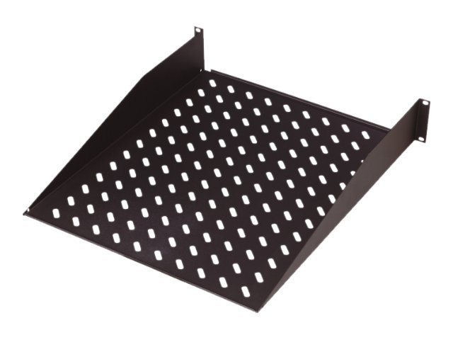 DIGITUS Fachboden fuer alle 48,3cm 19Zoll Schraenke RAL9005 schwarz 483x370x88mm incl Befestigungsmaterial bis 25Kg