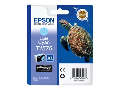 EPSON T1575 Tinte hell cyan Standardkapazitaet 1-pack blister ohne Alarm EPSON T1575 Tinte hell cyan Standardkapazitaet 1-pack blister ohne Alarm