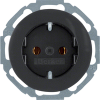 Berker Steckdose SCHUKO 47452045 schwarz glänzend Berker Steckdose SCHUKO 47452045 schwarz glänzend