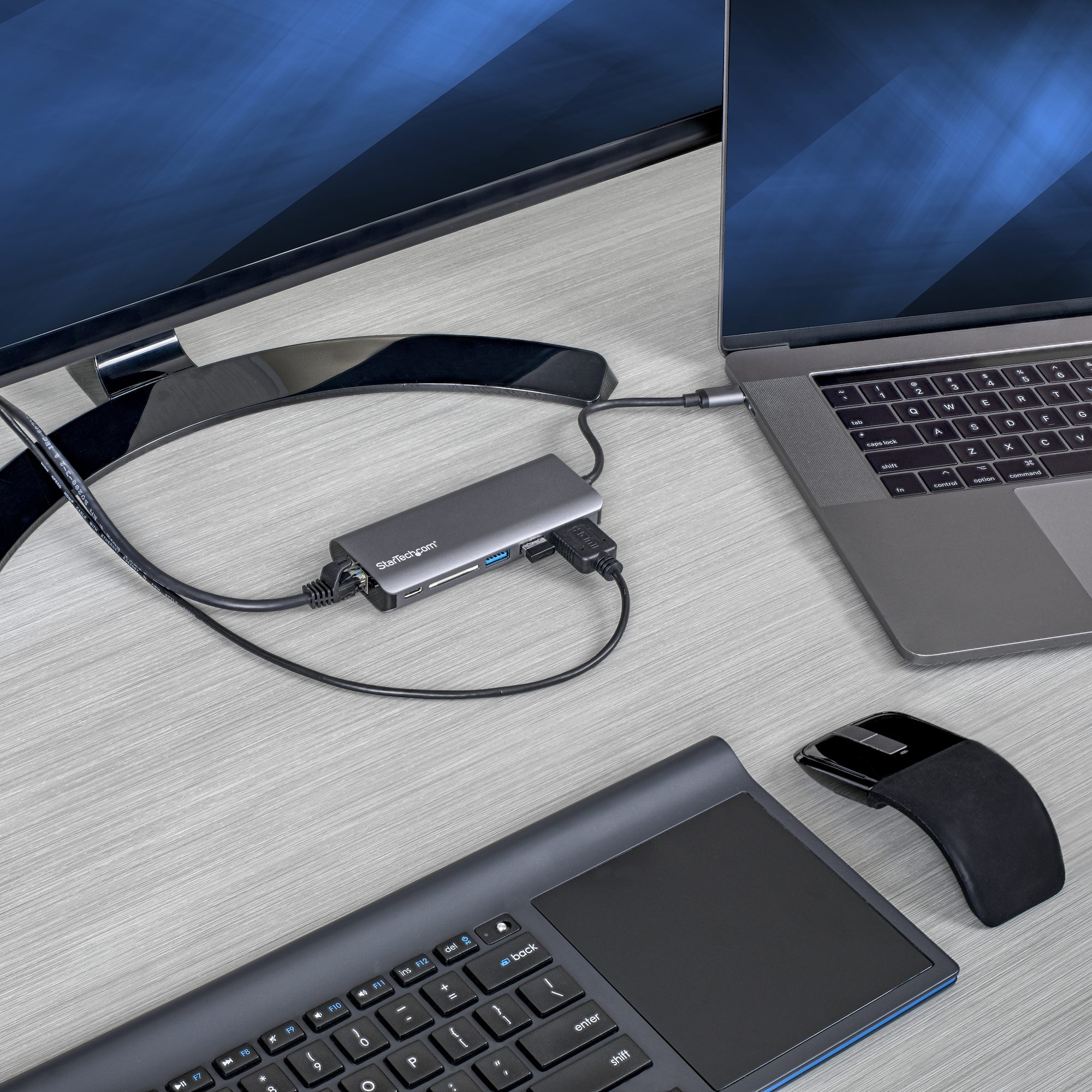 STARTECHCOM USB C Multiport Adapter with HDMI 4K Mac Windows SD 2x USBA 1x USBC 60W PD 30 USB C to USB 30 Hub
