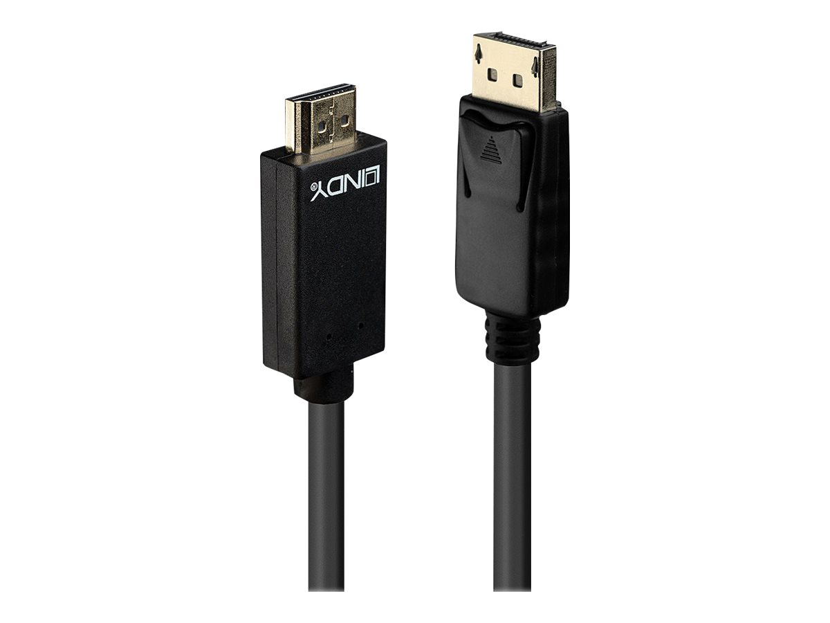 LINDY Kabel DisplayPort/HDMI 4K30 DP: passiv 2m DP Stecker an HDMI Stecker LINDY Kabel DisplayPort/HDMI 4K30 DP: passiv 2m DP Stecker an HDMI Stecker