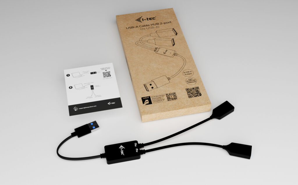 ITEC USBA Cable HUB 2 port 2x USBA 32 Gen 1