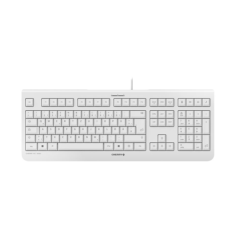 Cherry KC 1000 Tastatur Deutsch Hellgrau