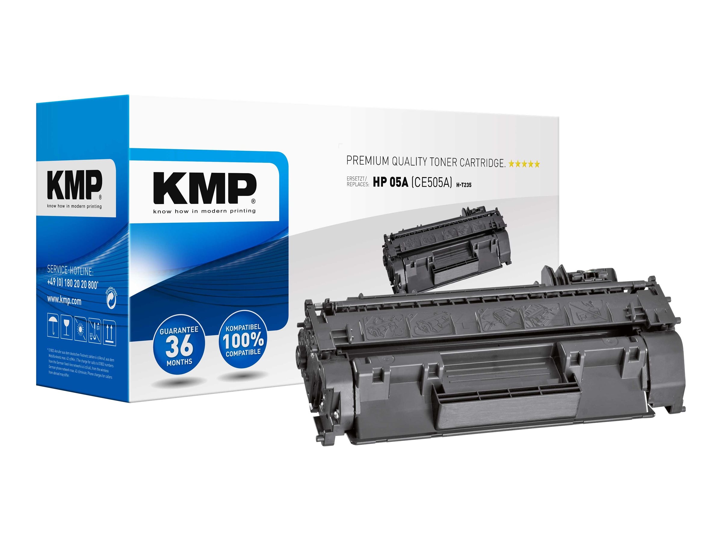 KMP H-T235 schwarz Toner kompatibel zu HP 05A (CE505A) KMP H-T235 schwarz Toner kompatibel zu HP 05A (CE505A)