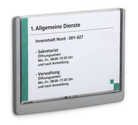 DURABLE TÃ¼rschild CLICK SIGN Kunststoff grau DIN A5 quer