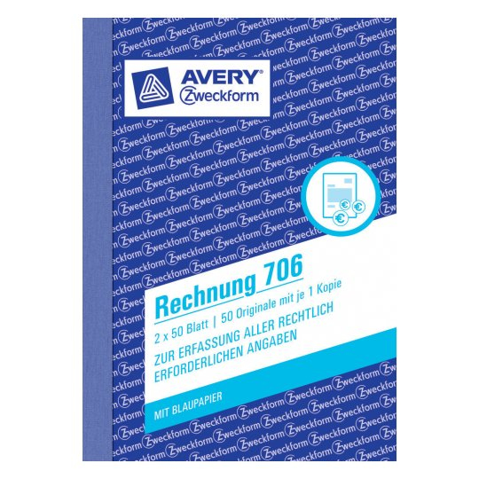 AVERY Zweckform Rechnung Formularbuch 706 AVERY Zweckform Rechnung Formularbuch 706