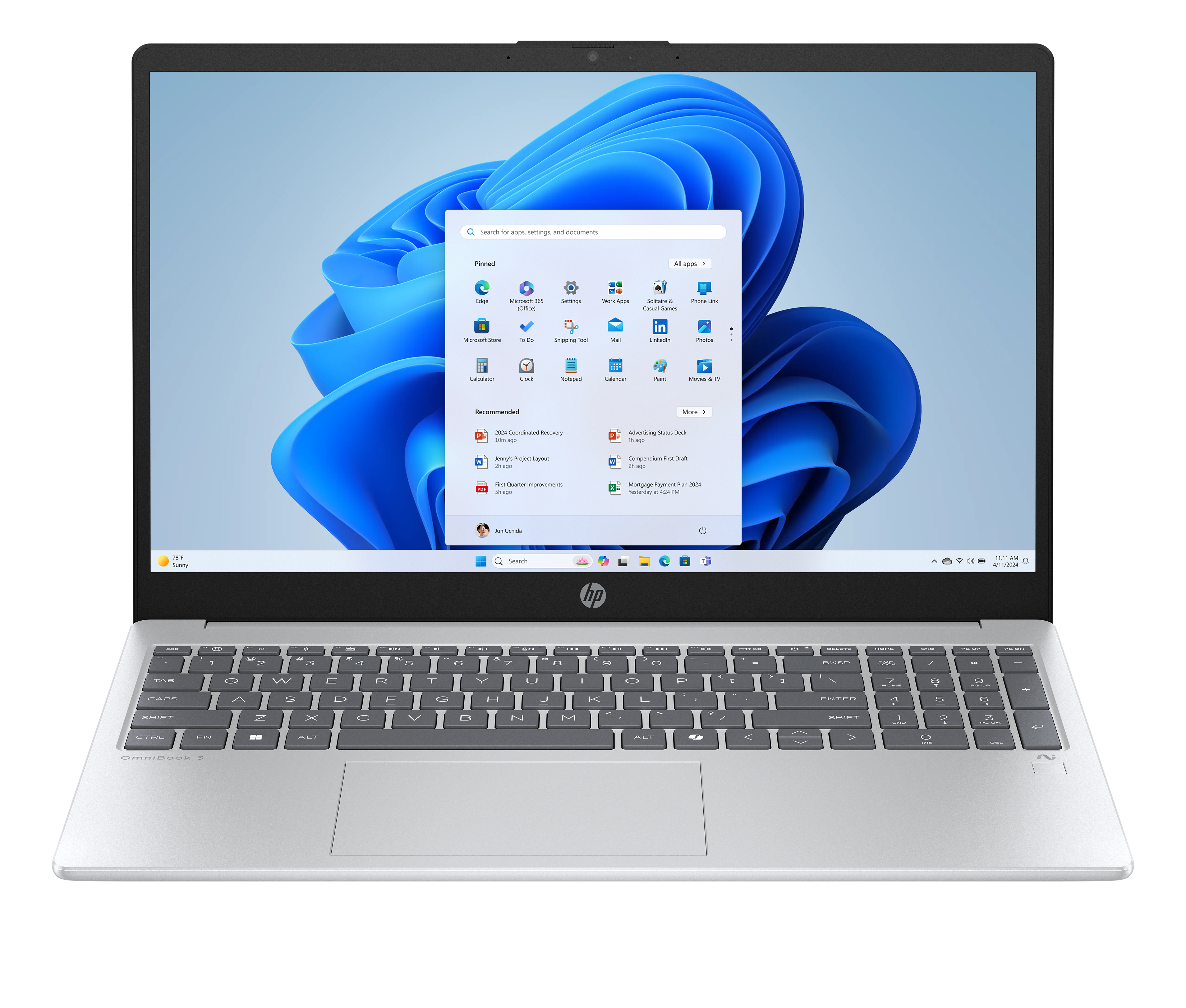 HP OmniBook 3 15-fn0655ng 15,6 Zoll AMD Ryzen AI 5 340 16 GB RAM 1 TB SSD