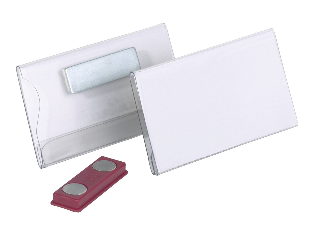 25 DURABLE Namensschilder mit Magnet 7,5 x 4,0 cm