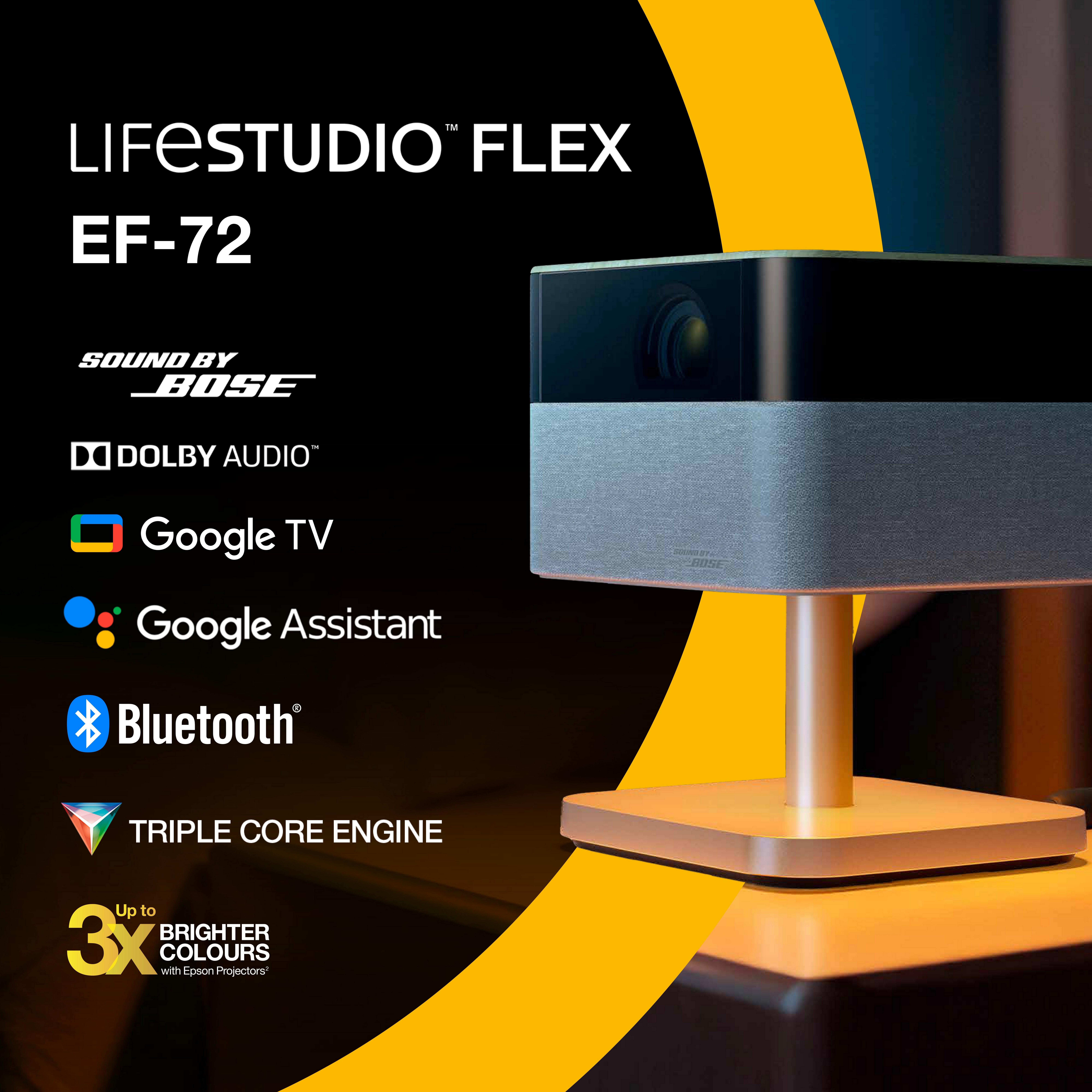 Epson Lifestudio Flex EF-72 tragbarer 3LCD 1000 Lumen