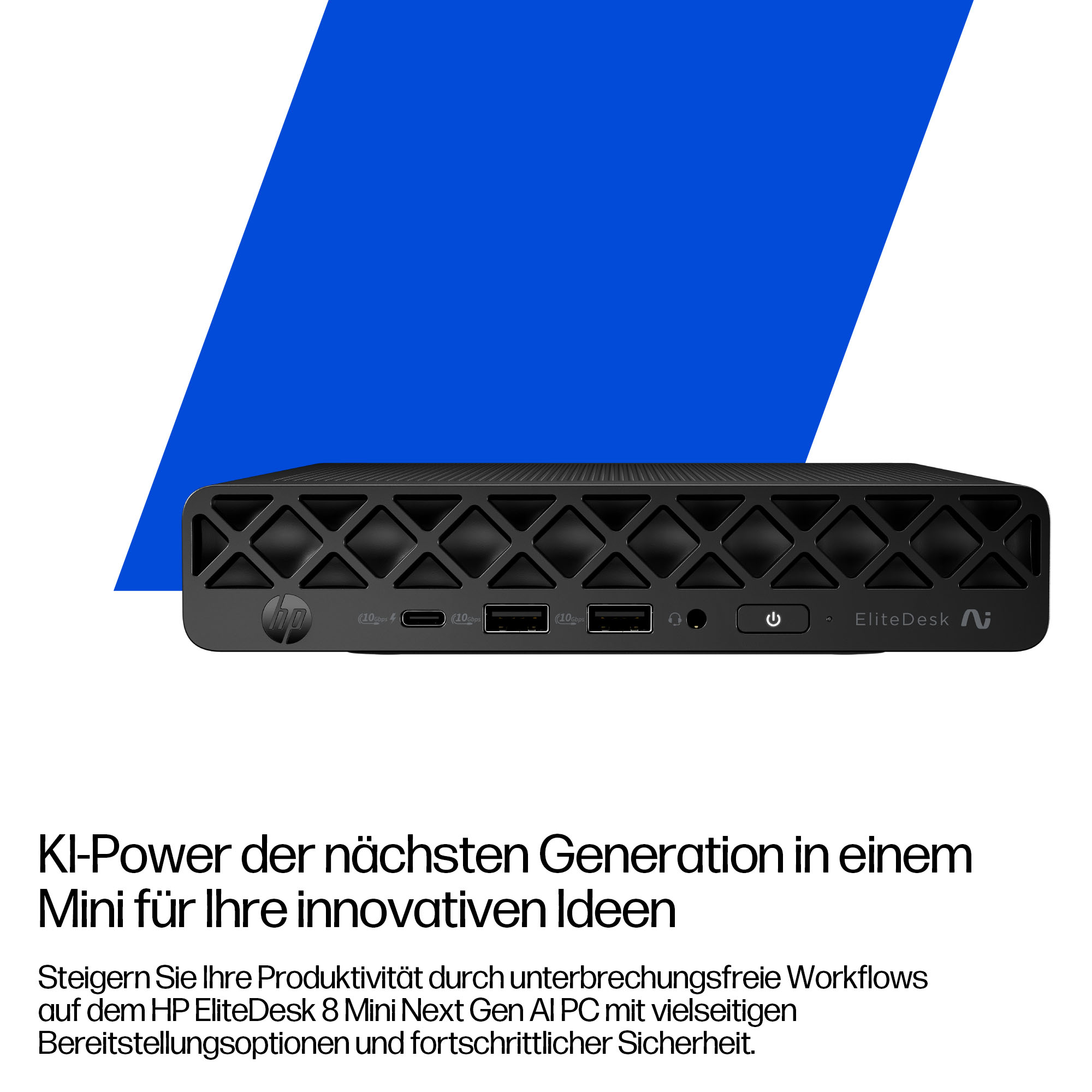 HP EliteDesk 8 Mini G1a AMD Ryzen AI 5 340 32GB 512GBSSD W11P 3J Gar DE