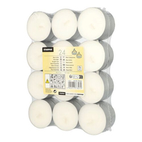 24 STARPAK Teelichter weiss