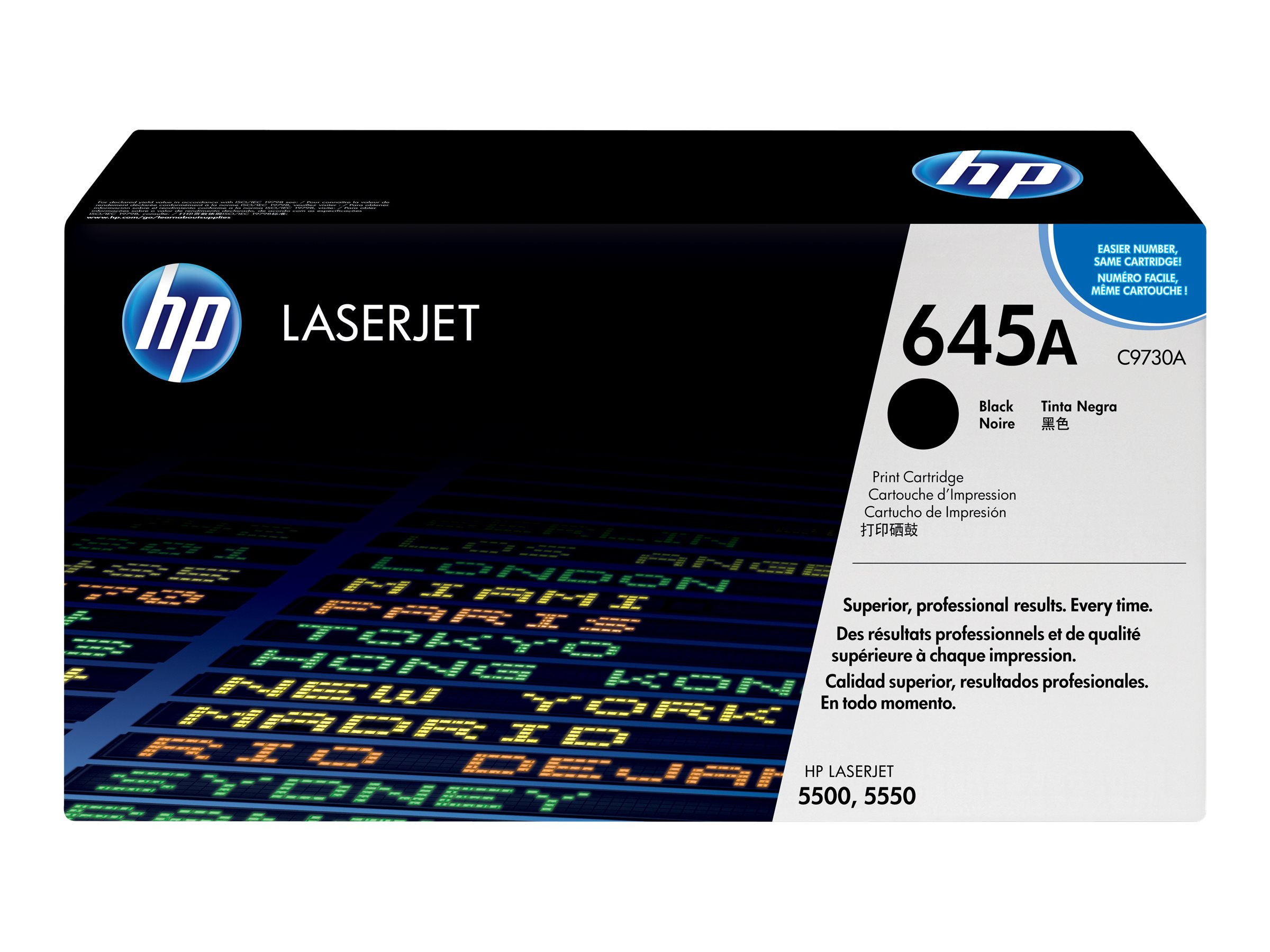 HP 645A original Colour LaserJet Toner cartridge C9730A black standard capacity 13.000 pages 1-pack HP 645A original Colour LaserJet Toner cartridge C9730A black standard capacity 13.000 pages 1-pack