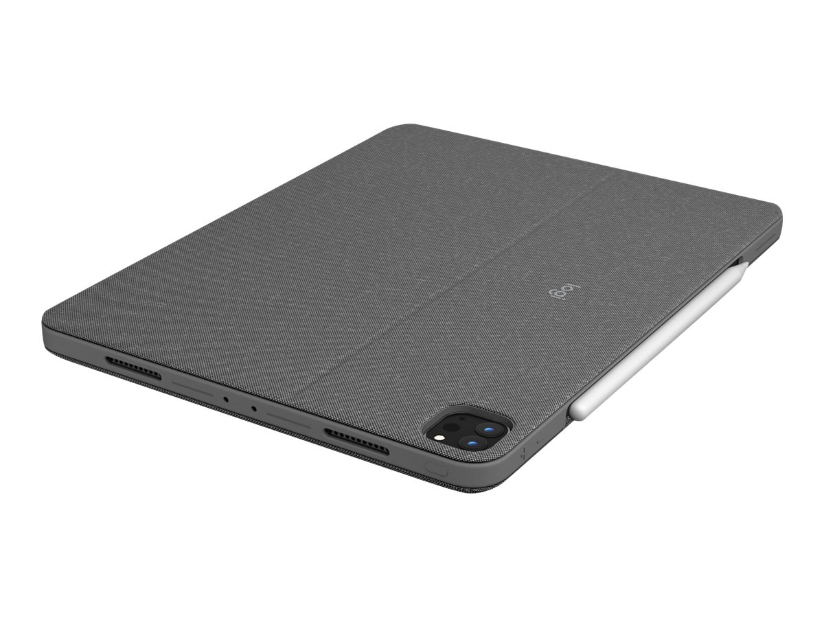 Logitech Combo Touch Tastatur-Case fuer iPad Pro 12,9" (5.+6. Gen) - oxford grau